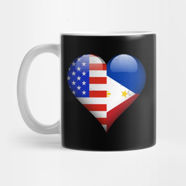 Half American Half Filipino - Gift for Filipino From Philippines by Country Flags